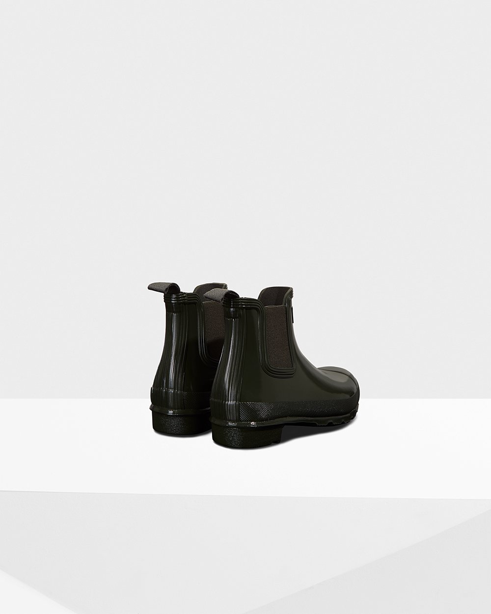 Botas Chelsea Hunter Mujer - Original Gloss - Verde Oscuro Oliva - UGNSMWF-69